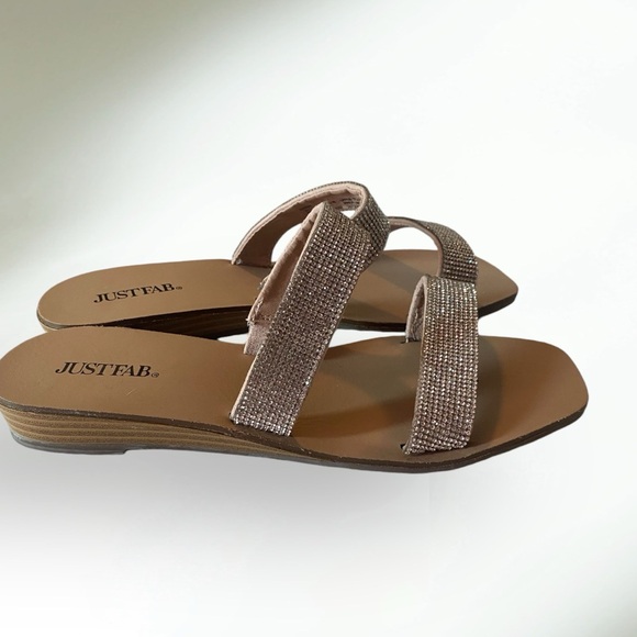 NWOT! Sandals with Embellished Straps - Picture 5 of 9